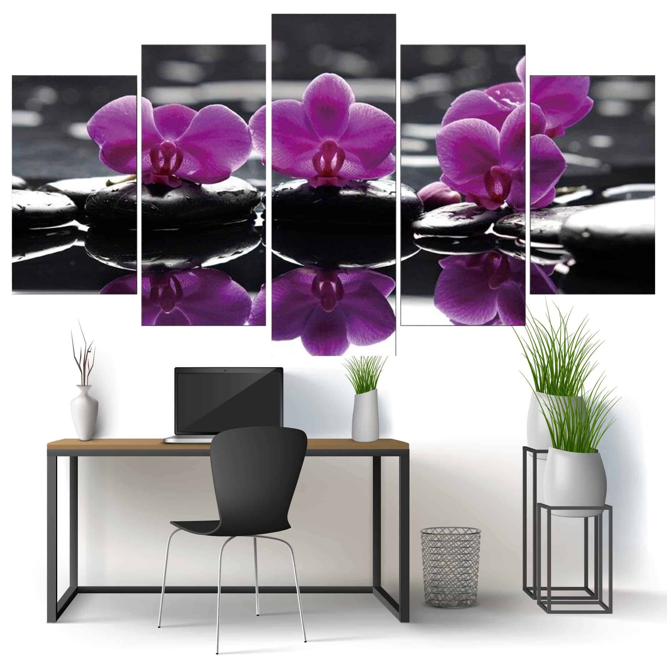 Zen Målning <Br>Orkidé Blomma