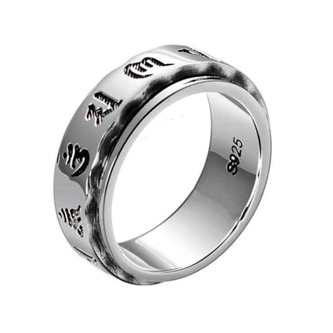 Anti-Stress-Ring <Br>Tibetansk Ring (Silver)