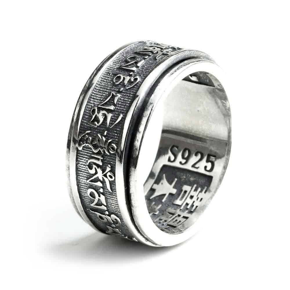 Antistressring <Br>Om Mani Padme Hum (Silver)
