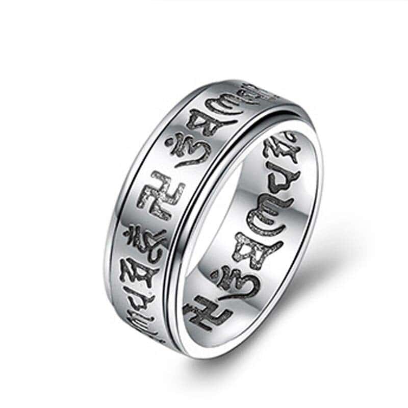 Antistressring <Br>Tibetansk Vändring (Silver)