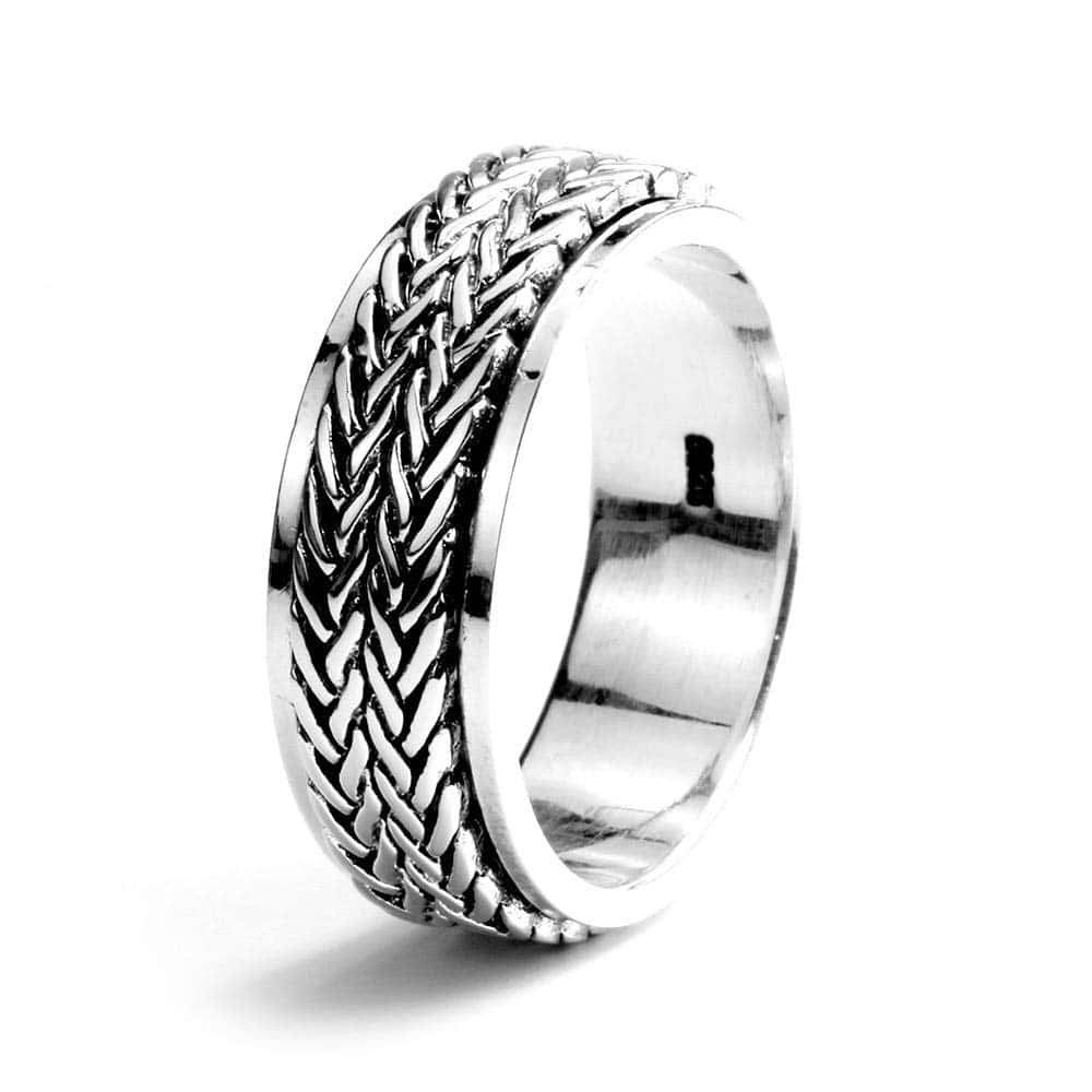 Anti-Stress Ring <Br>Braids (Silver)
