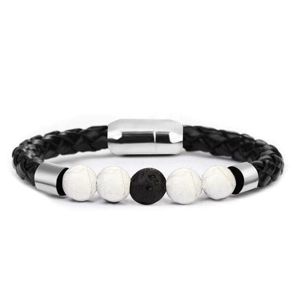 Antistressarmband <Br>Vävt Howlitläder