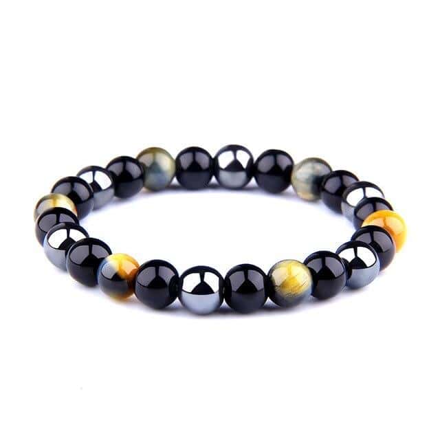 Antistressarmband <Br>Hematit Och Brunt Tigeröga