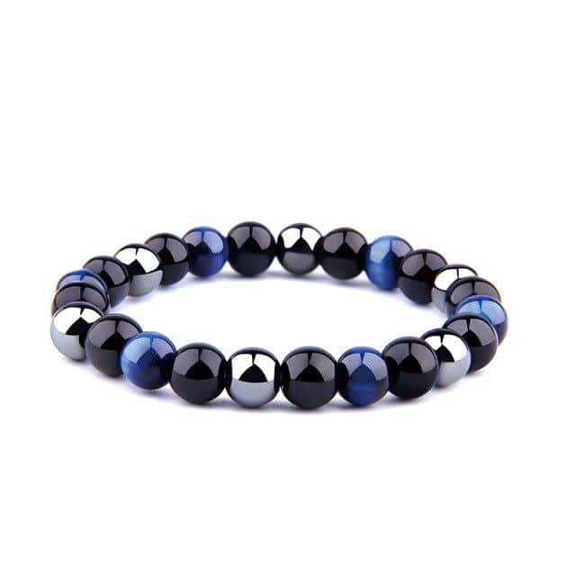 Antistressarmband <Br>I Lapis Lazuli, Svart Obsidian Och Hematit