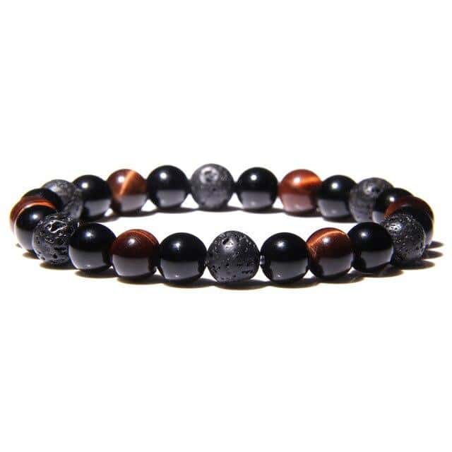 Antistressarmband <Br>Onyx Och Tigeröga